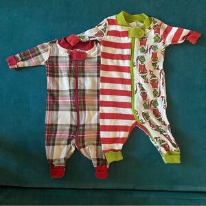 Hanna Andersson Infant Christmas Pajama Bundle 0-3